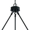 Black Candle Style Multi Light Metal Dimmable Chandelier