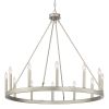 Silver Candle Style Twelve Light Metal Dimmable Chandelier