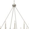 Silver Candle Style Twelve Light Metal Dimmable Chandelier