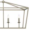 Brass Candle Style Six Light Metal Dimmable Chandelier