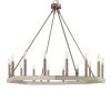 Brass Candle Style Multi Light Metal Dimmable Flush Chandelier