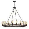 Bronze Candle Style Multi Light Metal Dimmable Chandelier