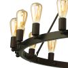 Bronze Candle Style Multi Light Metal Dimmable Chandelier