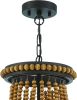 Brown And Black Candle Style Three Light Metal Dimmable Chandelier