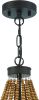 Brown And Black Candle Style Five Light Metal Dimmable Chandelier
