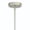 Silver Kitchen Island Six Light Metal Dimmable Chandelier