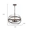 Bronze Candle Style Four Light Metal Dimmable Chandelier