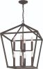 Bronze Candle Style Eight Light Metal Dimmable Chandelier