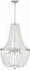 Silver Candle Style Six Light Metal Dimmable Chandelier