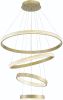 Gold Candle Style Four Light Metal LED Dimmable Chandelier