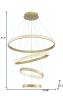 Gold Candle Style Four Light Metal LED Dimmable Chandelier
