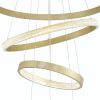 Gold Candle Style Four Light Metal LED Dimmable Chandelier