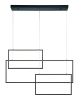 Black Candle Style Three Light Metal LED Dimmable Chandelier