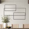 Black Candle Style Three Light Metal LED Dimmable Chandelier