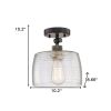 Gray Shaded Metal Dimmable Flush Chandelier With Clear Shades