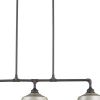 Gray Kitchen Island Three Light Metal Dimmable Chandelier With Gray Shades
