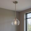 Nickel Kitchen Island Metal Dimmable Chandelier With Clear Shades