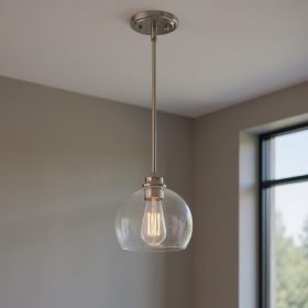 Nickel Kitchen Island Metal Dimmable Chandelier With Clear Shades