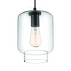 Black Candle Style Metal Dimmable Chandelier With Clear Shades