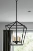 Black And Gold Kitchen Island Four Light Metal Dimmable Chandelier With Black Shades