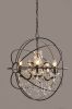 Bronze Unique Statement Five Light Metal Chandelier