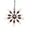 Brown Sputnik Twelve Light Metal Chandelier