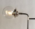 Black And White Sputnik Eight Light Metal Chandelier With Clear Shades