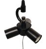 Black Bulb Three Light Metal Chandelier