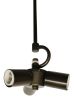 Bronze Bulb Three Light Metal Chandelier