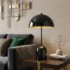 20" Gunmetal Dark Gray Desk Table Lamp With Half Dome Shade