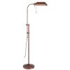 57" Rusted Adjustable Traditional Shaped Floor Lamp With Rust Square Shade