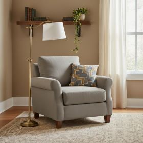 63" Bronze Adjustable Height Swing Arm Floor Lamp With White Fabric Shade