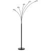72" Bronze Five Light LED Arc Floor Lamp