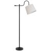63" Bronze Adjustable Traditional Shaped Floor Lamp With Gray Square Shade