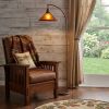65" Rusted Traditional Shaped Floor Lamp With Rust Empire Shade