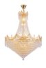 Clear And Gold Empire Multi Light Crystal and Metal Dimmable Chandelier