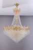 Clear And Gold Empire Multi Light Crystal and Metal Dimmable Chandelier