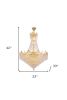 Clear And Gold Empire Multi Light Crystal and Metal Dimmable Chandelier