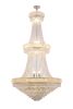 Clear And Silver Empire Multi Light Crystal and Metal Dimmable Chandelier
