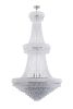Clear And Silver Empire Multi Light Crystal and Metal Dimmable Chandelier