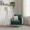 63" Matte Gold Floor Lamp with Cream Drum Shade