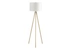 63" Matte Gold Floor Lamp with Cream Drum Shade