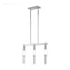 Silver And Clear Three Light Metal Dimmable Smart Enabled Chandelier With Clear Shades