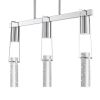 Silver And Clear Three Light Metal Dimmable Smart Enabled Chandelier With Clear Shades