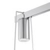 Silver And Clear Three Light Metal Dimmable Smart Enabled Chandelier With Clear Shades