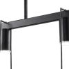 Black And Clear Three Light Metal Dimmable Smart Enabled Chandelier With Clear Shades