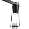 Black And Clear Five Light Metal Dimmable Smart Enabled Chandelier With Clear Shades