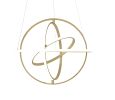 Gold Four Light Metal LED Dimmable Smart Enabled Chandelier