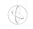 Silver Four Light Metal LED Dimmable Smart Enabled Chandelier