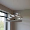Silver Metal LED Dimmable Chandelier